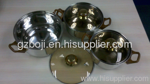 Gloosy finish 6 pcs stainless steel casserole