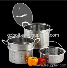 Exquisite kitchenware stainless steel pasta pot
