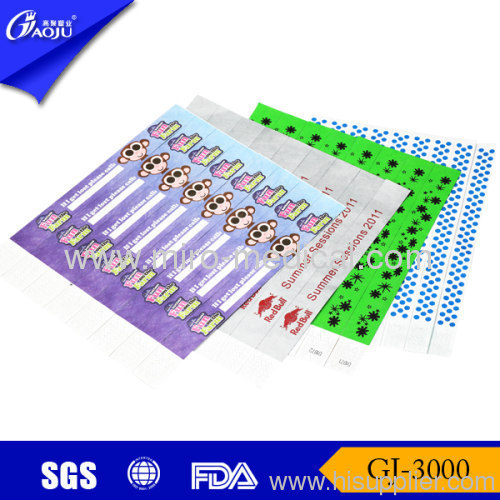 GJ-3000 Adhesive style paper wristbands