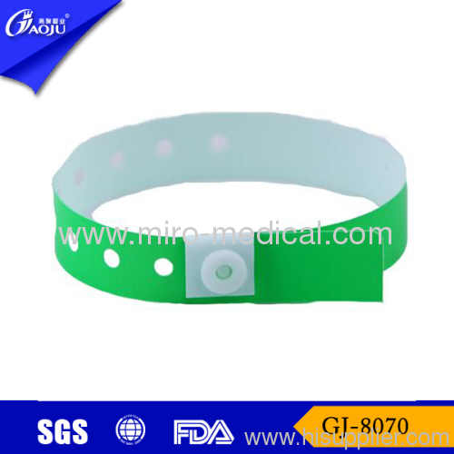 GJ-8070 L shape plastic snap locking id bracelet