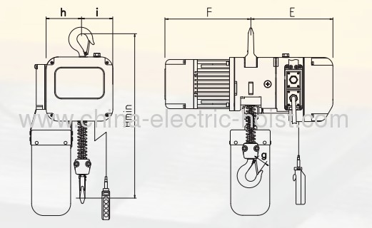 1 ton electric chain hoist