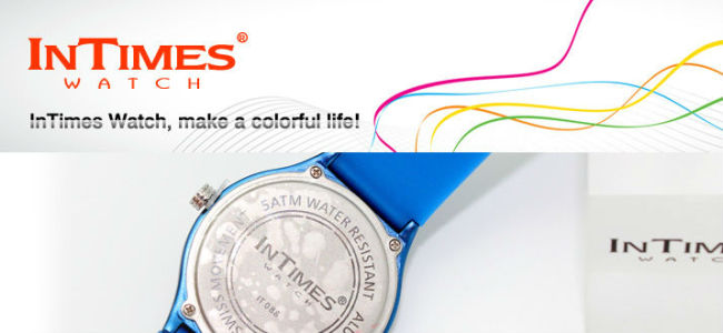 Silicone bracelet Aluminum Case Swiss Movt Intimes brand IT-088 quartz watch