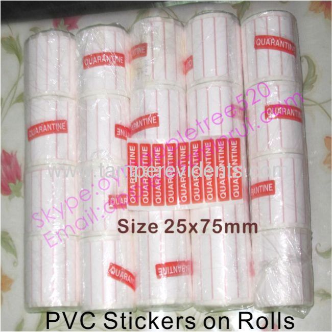 Custom Printing PVC Labels for Warning,Single Color Printed Round PVC Sticker,Waterproof and Durable PVC Product Labels