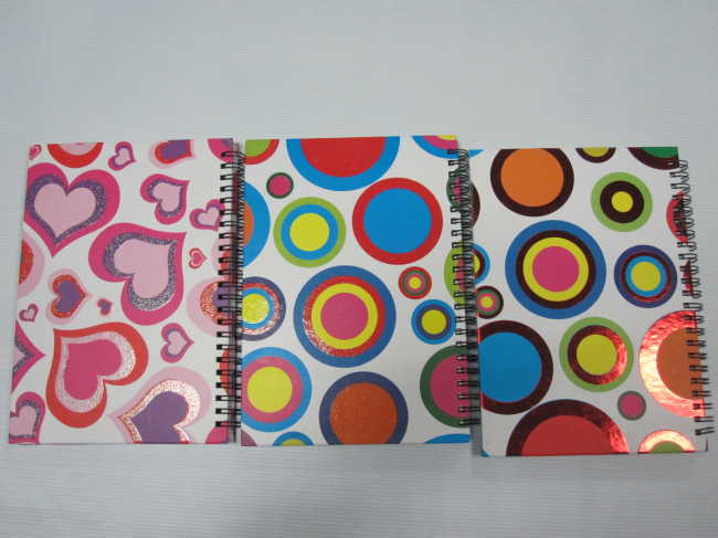 A5 3 subject hardcover double spiral notebook college ruled 