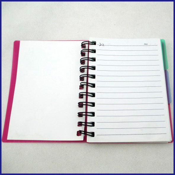 circle die cut spiral notebook