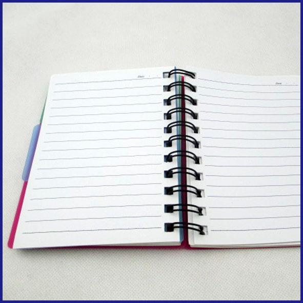 circle die cut spiral notebook