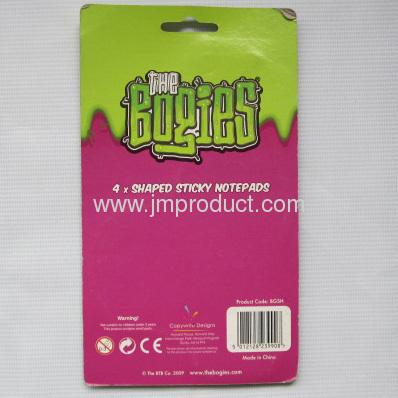 the bogies 4 shaped sticky notepads 