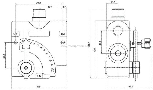 full range pressure compensating variable flow control valve 