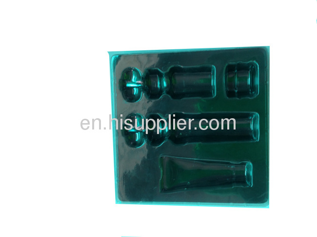 Square plastic cosmetic blister tray 