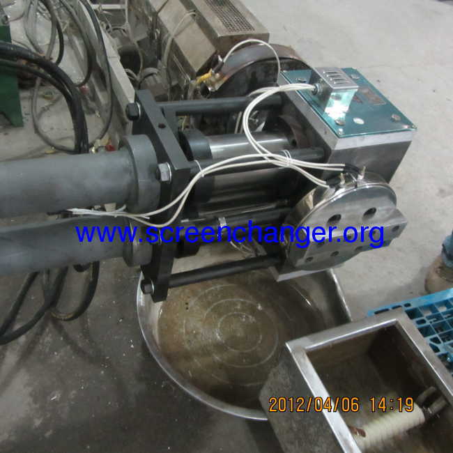 double slide bar hydraulic screen changer