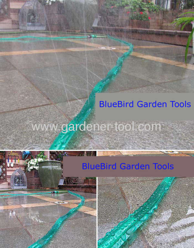 Garden Water Hose Pipe As Soaker Hose To Irrigate Plant or Seedling.