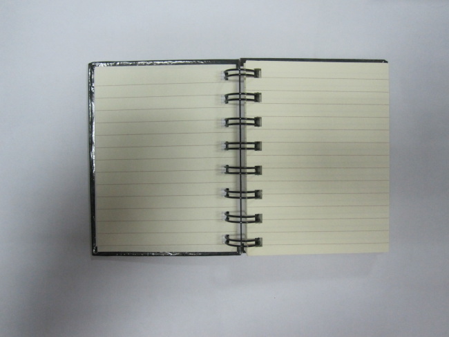 small hardcover spiral notepad/stenopad college ruled 