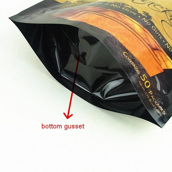 stand up foil resealable plastic cookie packaging food bag