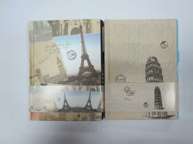 2 subject hardbound round back diary/notebook with lock