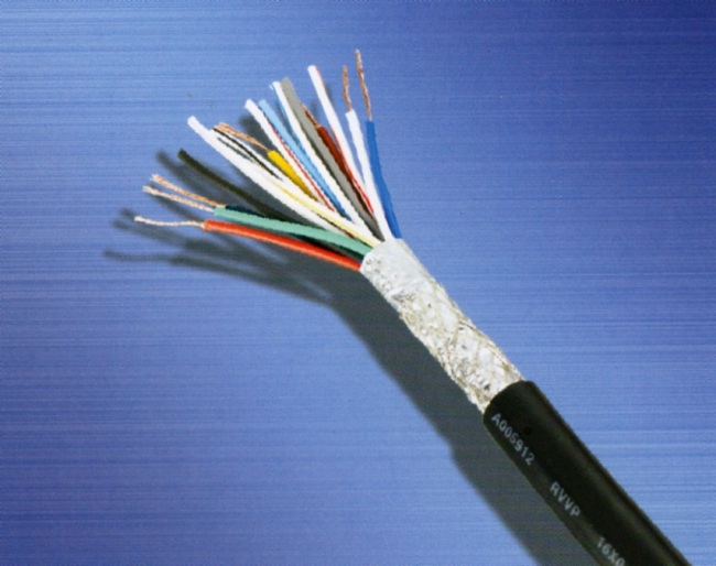 copper conductor PVC insulated PVC sheathed braiding screened control cable