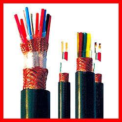 copper conductor PVC insulated PVC sheathed braiding screened control cable