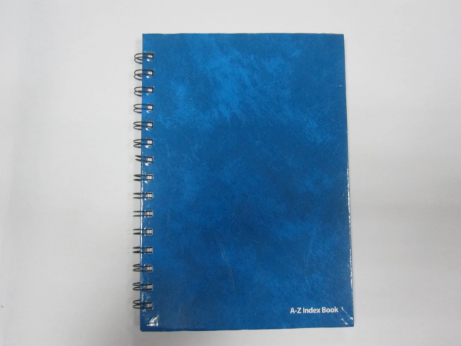 A4 4 subject hardcover spiral notebook/A-Z index notebook college ruled 