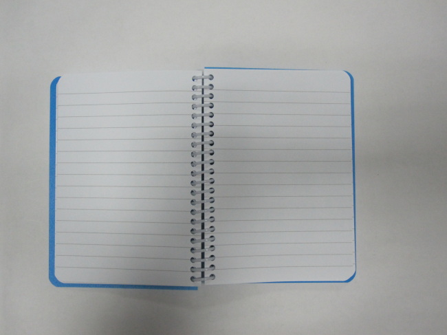 A6 3 subject college ruled PP cover notepad/notebook