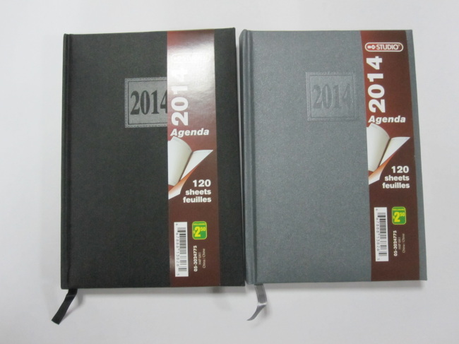 2 subject hardboundagenda/notebook/planner