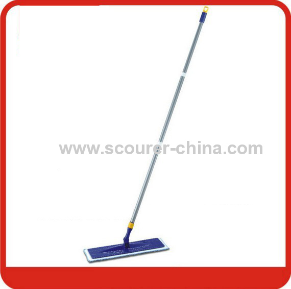 Flat Microfiber Mop with three sections steel handle