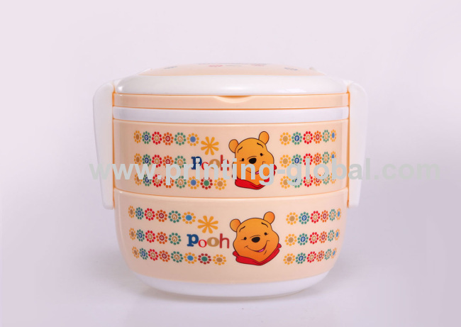 ABS PP PC PE Disney Dinner Box Heat Transfer Printing Good Quality