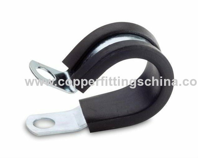 carbon steel rubber cushioned P shaped tube clamp