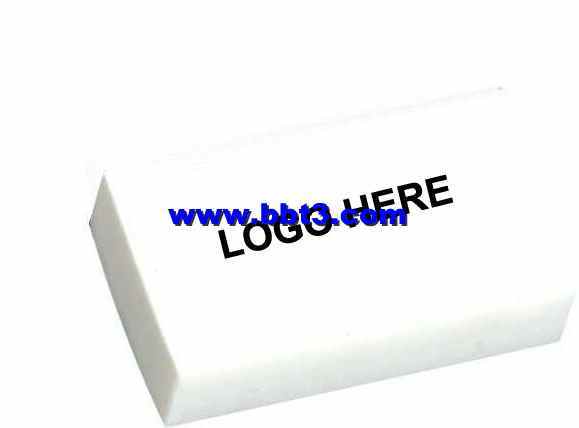Promotional white TPR student eraser with LOGO