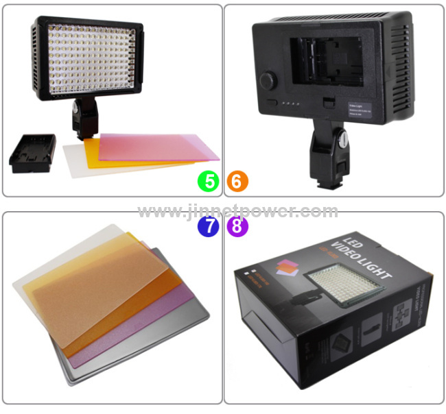 LED Video Lamp for Camcorder DV with 150 LEDs