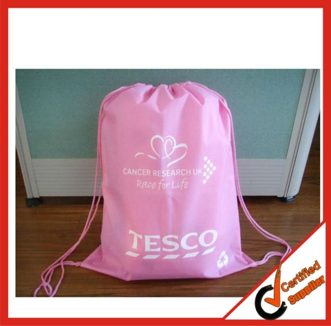 Customized Top Quality Logo Printed Cheap Drawstring Bag 