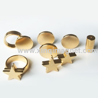Golden plating Neodymium Iron BoronN35/35M/35H/35SH Magnet ring shape/star shape/irregular shape
