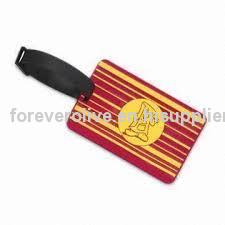 fancy soft pvc luggage tag rubber travel baggage tag