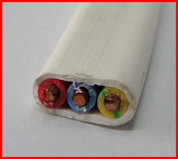 copper conductor PVC insulated PVC sheathed flat wire
