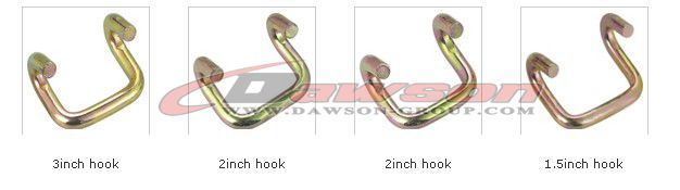 tie down hooks Double J hook S hook Twisted Hook Flat Hook