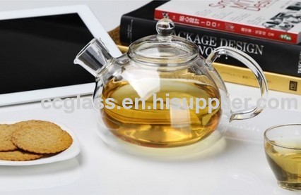 Hand Made Double Wall Borosilicate Glass Teapot
