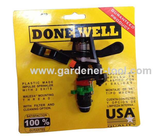 Plastic Irrigation Sprinkler Head With 3/4brass bearing sleeve