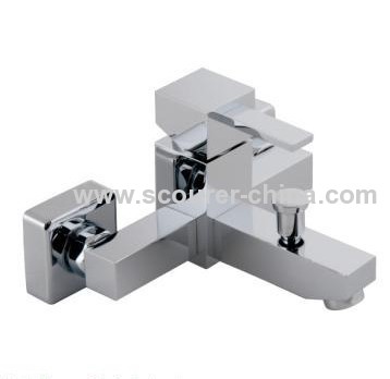 Wall Mounted Exposed Bath Shower Faucet with Single Handle