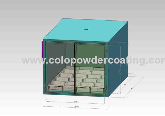 High quality powder coat oven