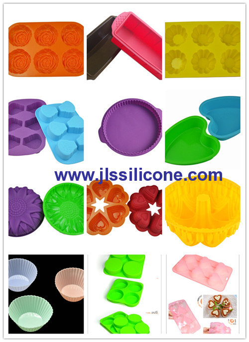 6 cavity rose silicone baking molds cake bake pan