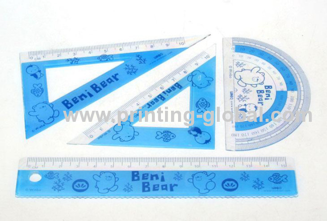 Kids Plastic Rulers Printing Heat Transfer Sheet Hot Stamping Sticker