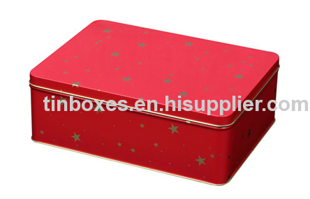 Rectangular Chocolate & Cookie Tin Box