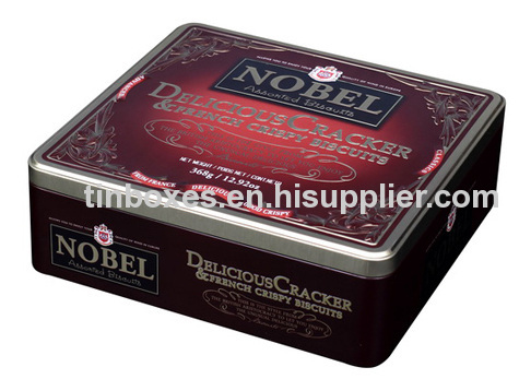 Rectangular cookie metal box