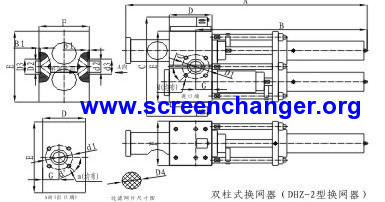 screen changer-continuous double piston screen changer