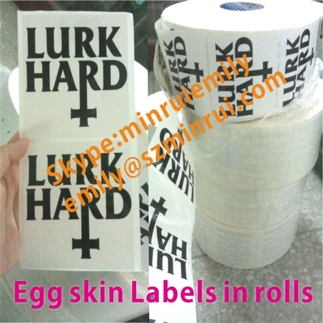 Laminated Eggshell Stickers,Water Proof Eggshell Stickers,Outdoor Use One Time Use Labels