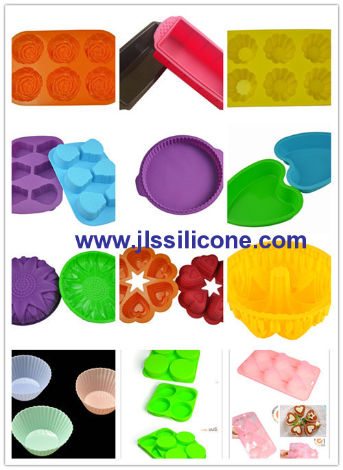  conjoined 6 heart silicone baking molds cake bake pan