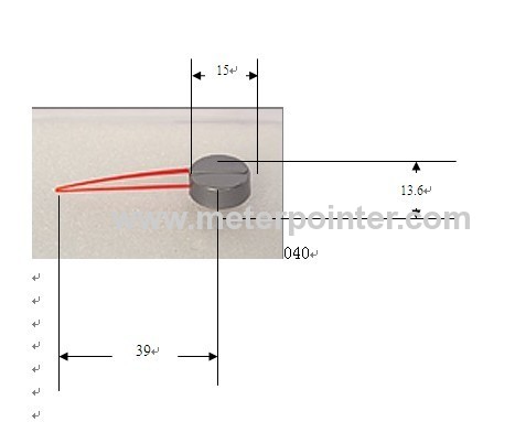 Cross coil motor pointer with high precision