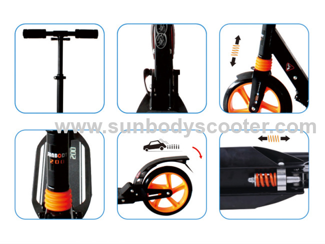 good quality200mmEN14619scooterfor adults with suspensions