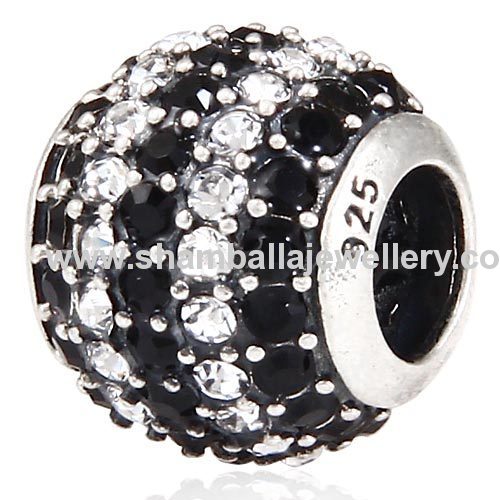 european silver jewelry accessories large hole crystal beads