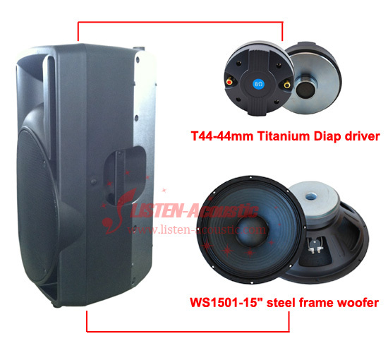 152-way passive /Active/PA Plastic Audio Speaker Box PL15/PL;15A