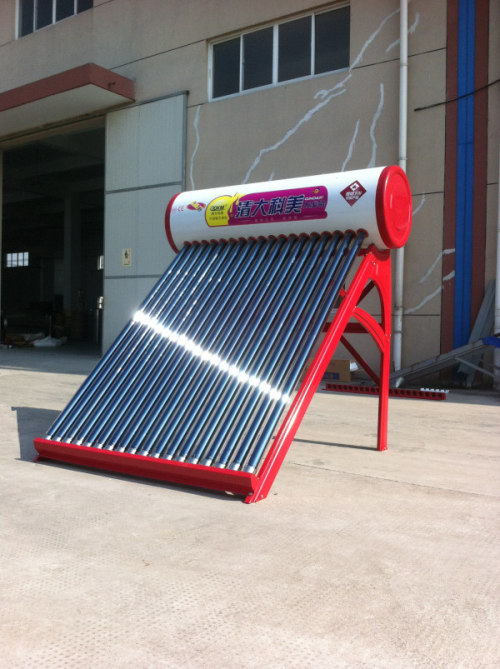 2013 hot sales red color paint integrated unpressurized solar water heaters/solar geyser ( manufacture )