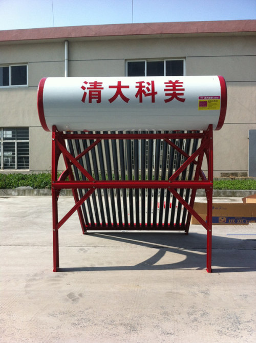 2013 hot sales red color paint integrated unpressurized solar water heaters/solar geyser ( manufacture )